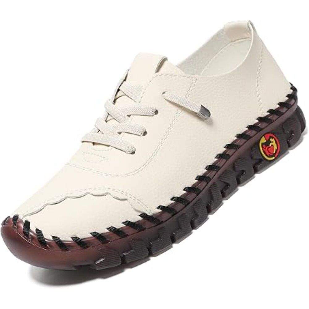 CrazySavage Handmade Casual Leather Slip-On Comfort Flats Loafers Shoes Size 6
